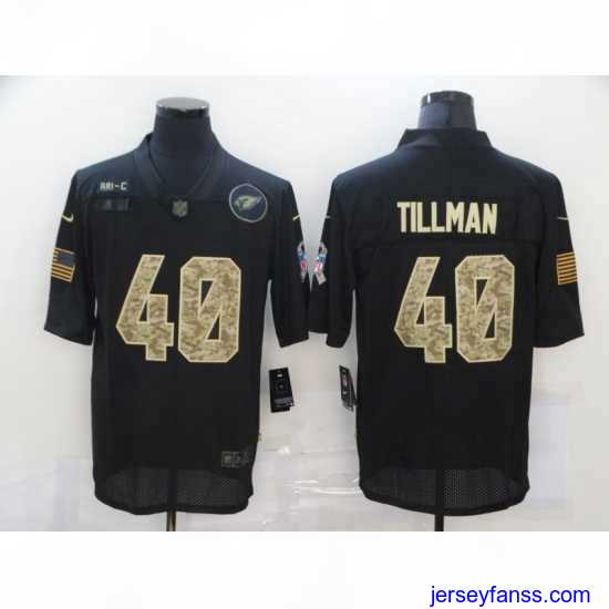Amazing Nike Arizona Cardinals 40 Pat Tillman Black Camo 2020 Salute To Service Limited Jersey