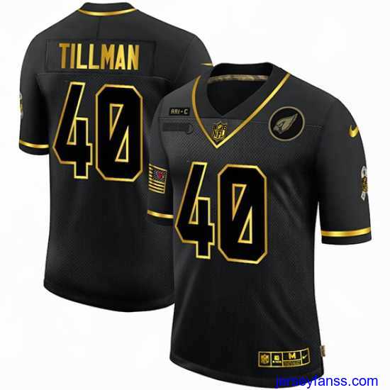 Outstanding Nike Arizona Cardinals 40 Pat Tillman Black Gold 2020 Salute To Service Limited Jersey