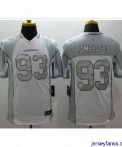 Outstanding Nike Arizona Cardinals #93 Calais Campbell White Mens Stitched NFL Limited Platinum Jersey