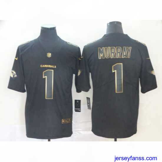 Gorgeous Nike Cardinals 1 Kyler Murray Black Gold Vapor Untouchable Limited Jersey