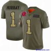 Premium Nike Cardinals 1 Kyler Murray Olive Camo Stitched Football Limited 2019 Salute To Service Jersey