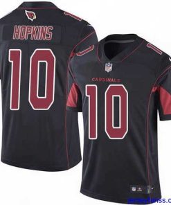 Exclusive Nike Cardinals 10 DeAndre Hopkins Black Stitched NFL Limited Rush Jersey