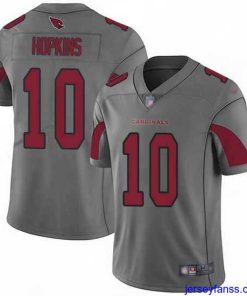 Gorgeous Nike Cardinals 10 DeAndre Hopkins Silver Stitched NFL Limited Inverted Legend Jersey