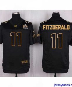 Fantastic Nike Cardinals #11 Larry Fitzgerald Pro Line Black Gold Collection Mens Stitched NFL Elite Jersey
