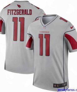 Exclusive Nike Cardinals 11 Larry Fitzgerald Silver Inverted Legend Jersey
