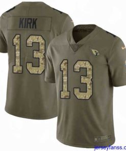 Impressive Nike Cardinals #13 Christian Kirk Olive Camo Mens Stitched NFL Limited 2017 Salute to Service Jersey