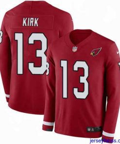 Premium Nike Cardinals #13 Christian Kirk Red Team Color Stitched NFL Limited Therma Long Sleeve Jersey