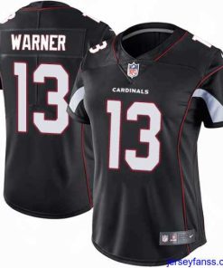 Exclusive Nike Cardinals #13 Kurt Warner Black Alternate Womens Stitched NFL Vapor Untouchable Limited Jersey