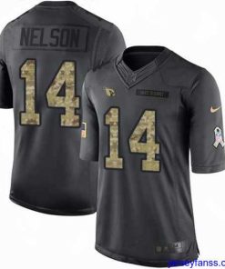 Premium Nike Cardinals #14 J J Nelson Black Mens Stitched NFL Limited 2016 Salute to Service Jersey
