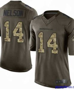 Premium Nike Cardinals #14 J J  Nelson Green Mens Stitched NFL Limited Salute to Service Jersey