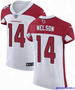 Stylish Nike Cardinals #14 J J Nelson White Mens Stitched NFL Vapor Untouchable Elite Jersey