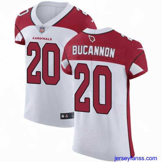 Gorgeous Nike Cardinals #20 Deone Bucannon White Mens Stitched NFL Vapor Untouchable Elite Jersey