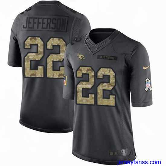 Gorgeous Nike Cardinals #22 Tony Jefferson Black Mens Stitched NFL Limited 2016 Salute to Service Jersey