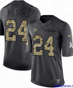 Premium Nike Cardinals #24 Adrian Wilson Black Mens Stitched NFL Limited 2016 Salute to Service Jersey