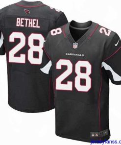 Outstanding Nike Cardinals #28 Justin Bethel Black Alternate Mens Stitched NFL Elite Jersey