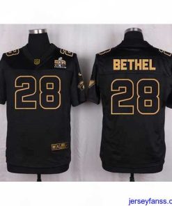 Impressive Nike Cardinals #28 Justin Bethel Pro Line Black Gold Collection Mens Stitched NFL Elite Jersey