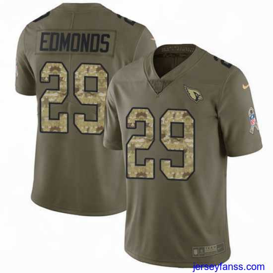Outstanding Nike Cardinals #29 Chase Edmonds Olive Camo Mens Stitched NFL Limited 2017 Salute to Service Jersey