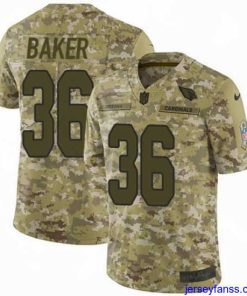 Impressive Nike Cardinals #36 Budda Baker Camo Mens Stitched NFL Limited 2018 Salute to Service Jersey