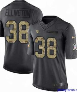Amazing Nike Cardinals #38 Andre Ellington Black Stitched NFL Limited 2016 Salute to Service Jersey