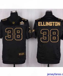 Outstanding Nike Cardinals #38 Andre Ellington Pro Line Black Gold Collection Mens Stitched NFL Elite Jersey