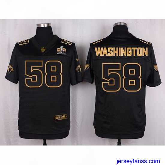 Stylish Nike Cardinals #58 Daryl Washington Pro Line Black Gold Collection Mens Stitched NFL Elite Jersey