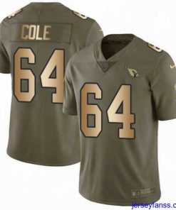 Premium Nike Cardinals #64 Mason Cole Olive Gold Mens Stitched NFL Limited 2017 Salute to Service Jersey