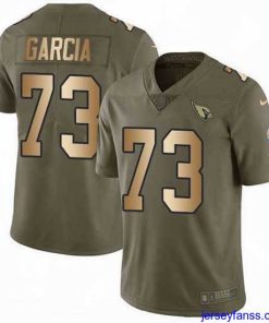 Gorgeous Nike Cardinals 73 Max Garcia Olive Gold Stitched NFL Limited 2017 Salute To Service Jersey