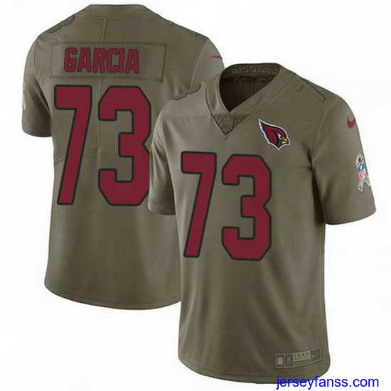 Amazing Nike Cardinals 73 Max Garcia Olive Stitched NFL Limited 2017 Salute To Service Jersey