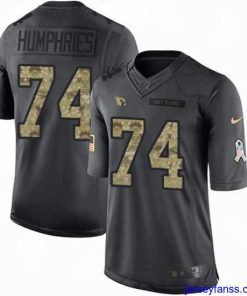 Gorgeous Nike Cardinals #74 D J Humphries Black Mens Stitched NFL Limited 2016 Salute to Service Jersey
