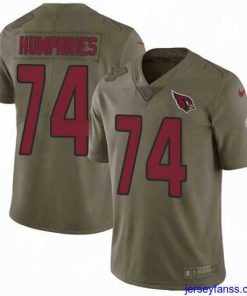 Impressive Nike Cardinals #74 D J Humphries Olive Mens Stitched NFL Limited 2017 Salute to Service Jersey