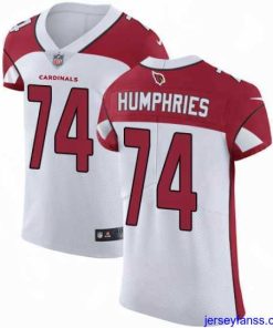 Gorgeous Nike Cardinals #74 D J Humphries White Mens Stitched NFL Vapor Untouchable Elite Jersey