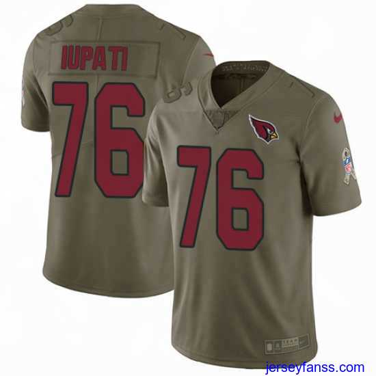 Outstanding Nike Cardinals #76 Mike Iupati Olive Mens Stitched NFL Limited 2017 Salute to Service Jersey