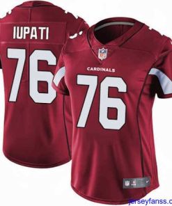 Premium Nike Cardinals #76 Mike Iupati Red Team Color Womens Stitched NFL Vapor Untouchable Limited Jersey