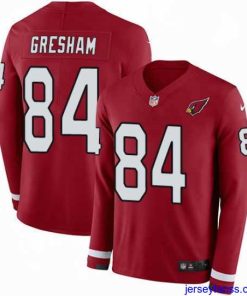 Stylish Nike Cardinals #84 Jermaine Gresham Red Team Color Stitched NFL Limited Therma Long Sleeve Jersey