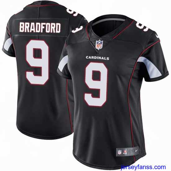 Gorgeous Nike Cardinals #9 Sam Bradford Black Alternate Womens Stitched NFL Vapor Untouchable Limited Jersey