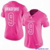 Exclusive Nike Cardinals #9 Sam Bradford Pink Womens Stitched NFL Limited Rush Fashion Jersey