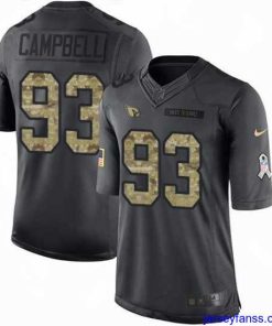 Amazing Nike Cardinals #93 Calais Campbell Black Stitched NFL Limited 2016 Salute to Service Jersey