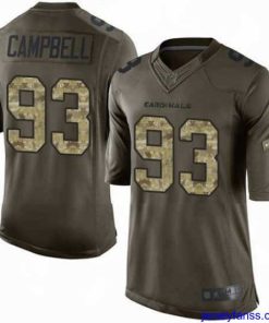 Amazing Nike Cardinals #93 Calais Campbell Green Stitched NFL Limited Salute to Service Jersey