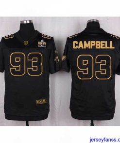 Outstanding Nike Cardinals #93 Calais Campbell Pro Line Black Gold Collection Mens Stitched NFL Elite Jersey