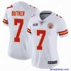 Outstanding Nike Chiefs 7 Harrison Butker White Bound Stitched NFL Vapor Untouchable Limited 2024 Super Bowl LVIII Jersey