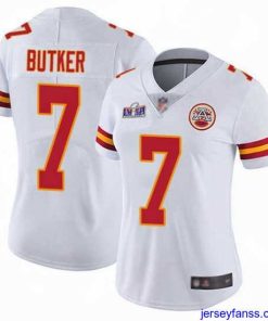 Outstanding Nike Chiefs 7 Harrison Butker White Bound Stitched NFL Vapor Untouchable Limited 2024 Super Bowl LVIII Jersey