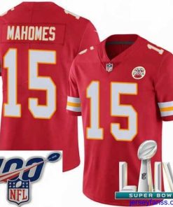 Gorgeous Nike Kansas City Chiefs #15 Patrick Mahomes Red Team Color 2020 Super Bowl LIV Stitched NFL Vapor Untouchable Limited Jersey