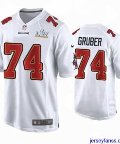 Outstanding Paul Gruber Buccaneers White Super Bowl Lv Game Fashion Jersey
