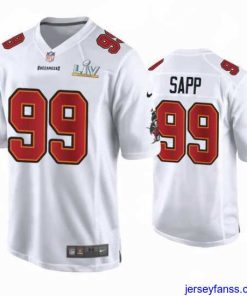Premium Warren Sapp Buccaneers White Super Bowl Lv Game Fashion Jersey