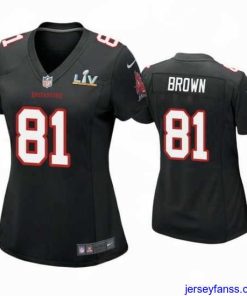 Exclusive Antonio Brown Buccaneers Black Super Bowl Lv Game Fashion Jersey