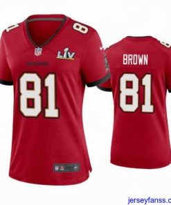 Stylish Antonio Brown Buccaneers Red Super Bowl Lv Game Jersey