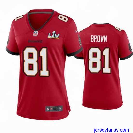 Stylish Antonio Brown Buccaneers Red Super Bowl Lv Game Jersey