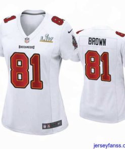 Exclusive Antonio Brown Buccaneers White Super Bowl Lv Game Fashion Jersey