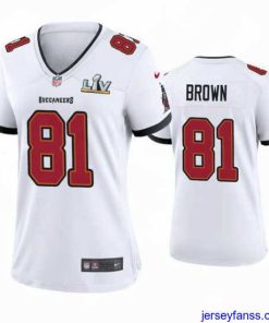 Premium Antonio Brown Buccaneers White Super Bowl Lv Game Jersey