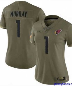 Fantastic Arizona Cardinals 1 Kyler Murray 2022 Olive Salute To Service Limited Stitched Jersey